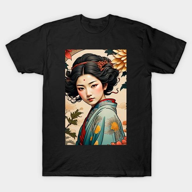 Asian woman T-Shirt by paisdelasmaquinas